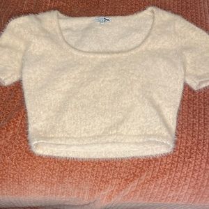 Fuzzy crop top